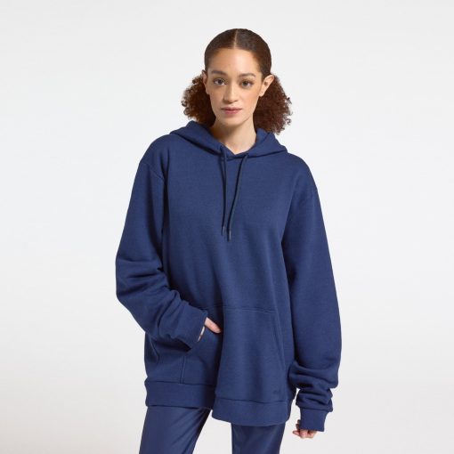 Unisex Merino Blend Hoodie - Deep Navy - Image 3