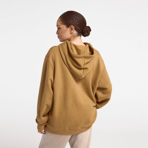 Unisex Merino Blend Hoodie - Stony Beige Heather - Image 2