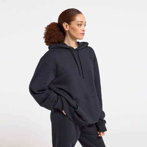Unisex Merino Blend Hoodie - True Black - Image 3