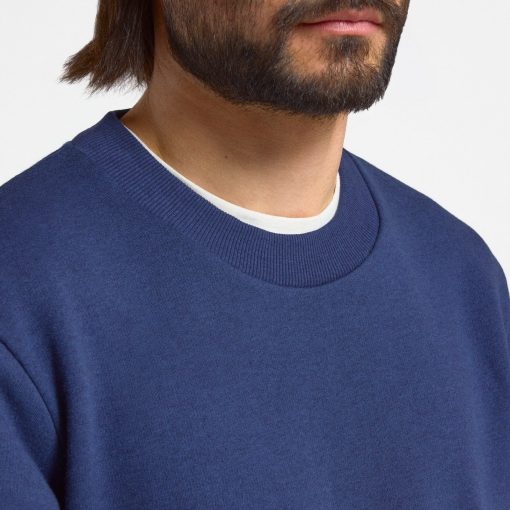 Men's Merino Blend Sweatshirt - Deep Navy - Image 3