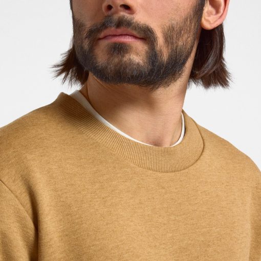 Men's Merino Blend Sweatshirt - Stony Beige Heather - Image 3