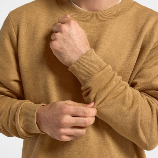 Men's Merino Blend Sweatshirt - Stony Beige Heather - Image 4