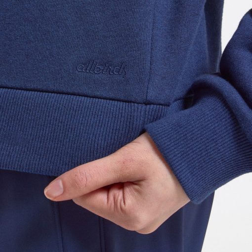 Women's Merino Blend Sweatshirt - Deep Navy - Image 4