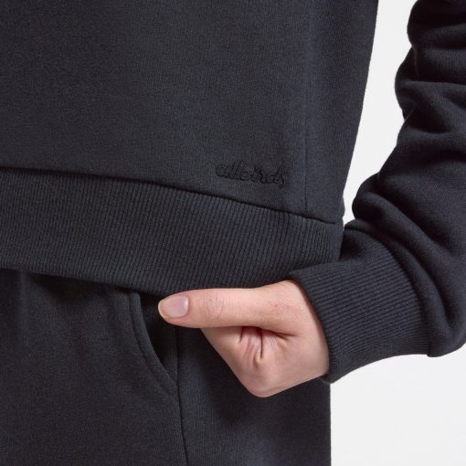 Women's Merino Blend Sweatshirt - True Black - Image 4