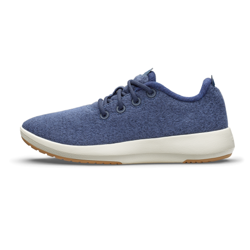 Men's Wool Runner Mizzles - Hazy Indigo (Natural White Sole) - Image 3