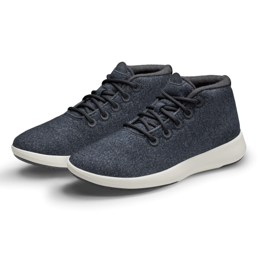 Men's Wool Runner-up Mizzles - Natural Black (Natural White Sole) - Image 7
