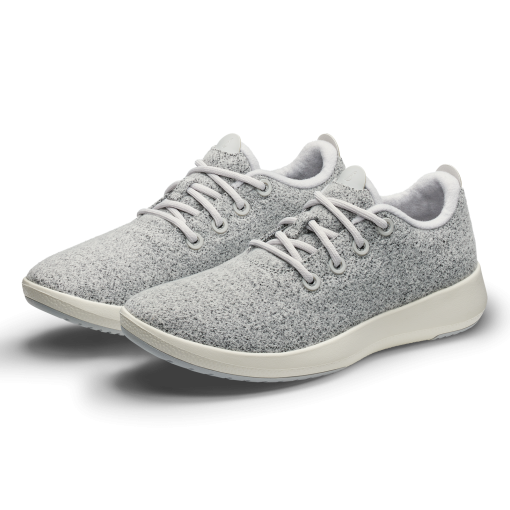 Men's Wool Runner Mizzles - Light Grey (Natural White Sole) - Image 7