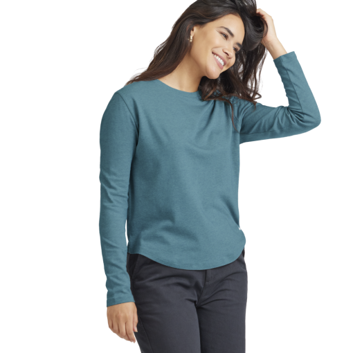Women's Soft Merino Long Sleeve Tee - Chasm Teal - Image 2