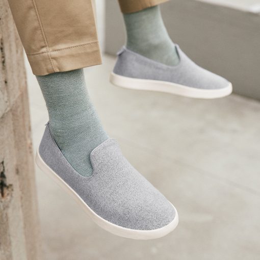Men's Wool Loungers - True Black (Cream Sole) - Image 2