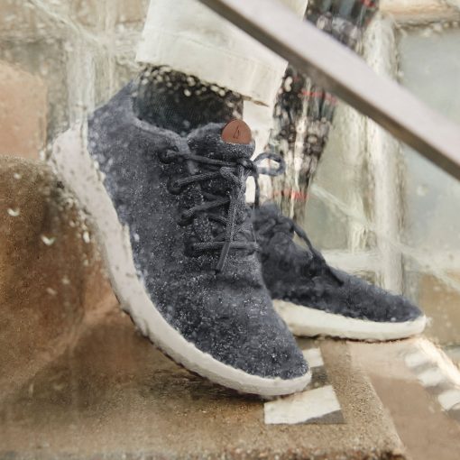 Men's Wool Runner Mizzles - Natural Black (Natural White Sole) - Image 2